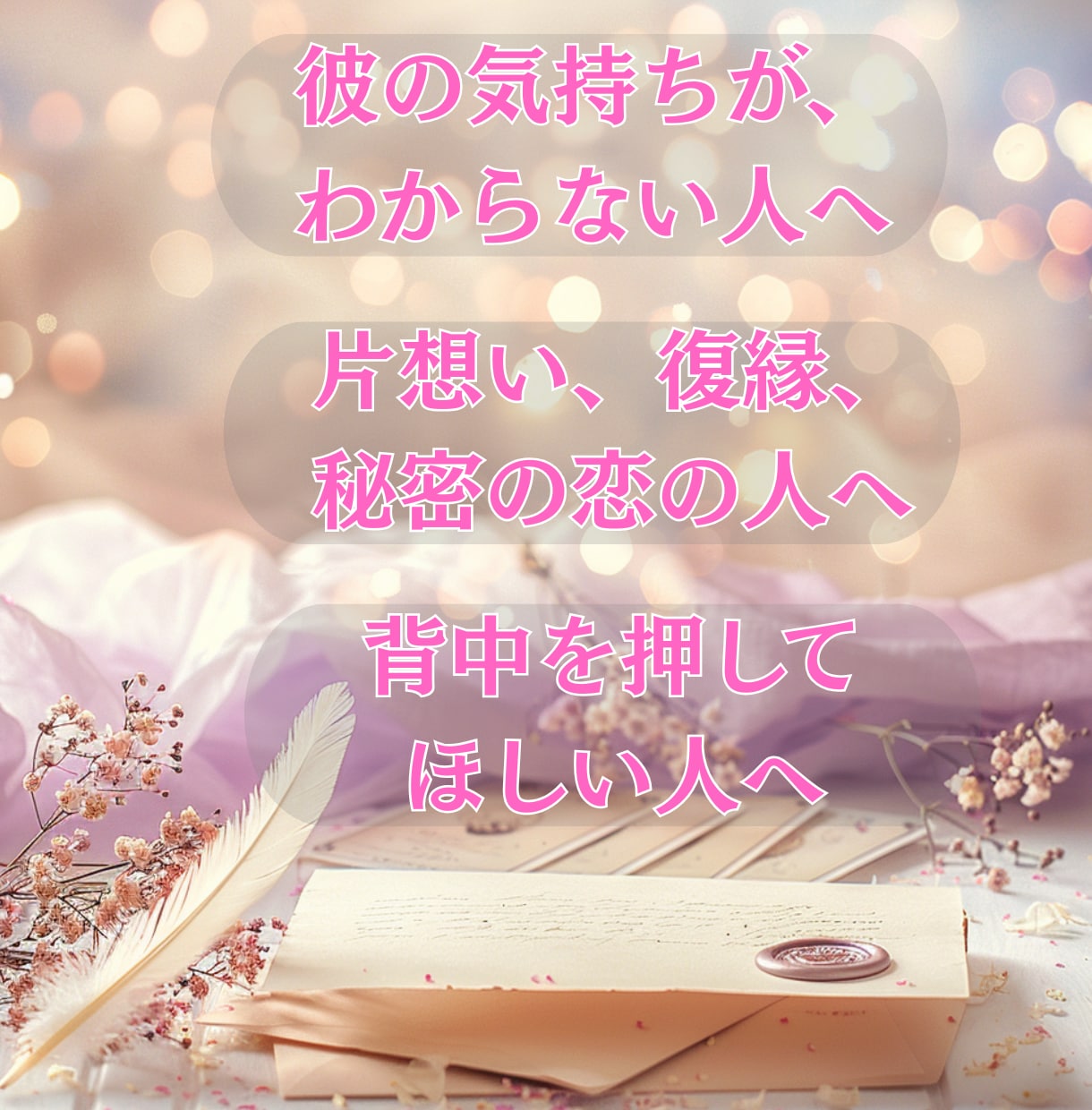 彼の本音♡愛のラブレターでお届けします 胸キュン注意♡何度も読みたくなる愛の手紙を綴ります イメージ4