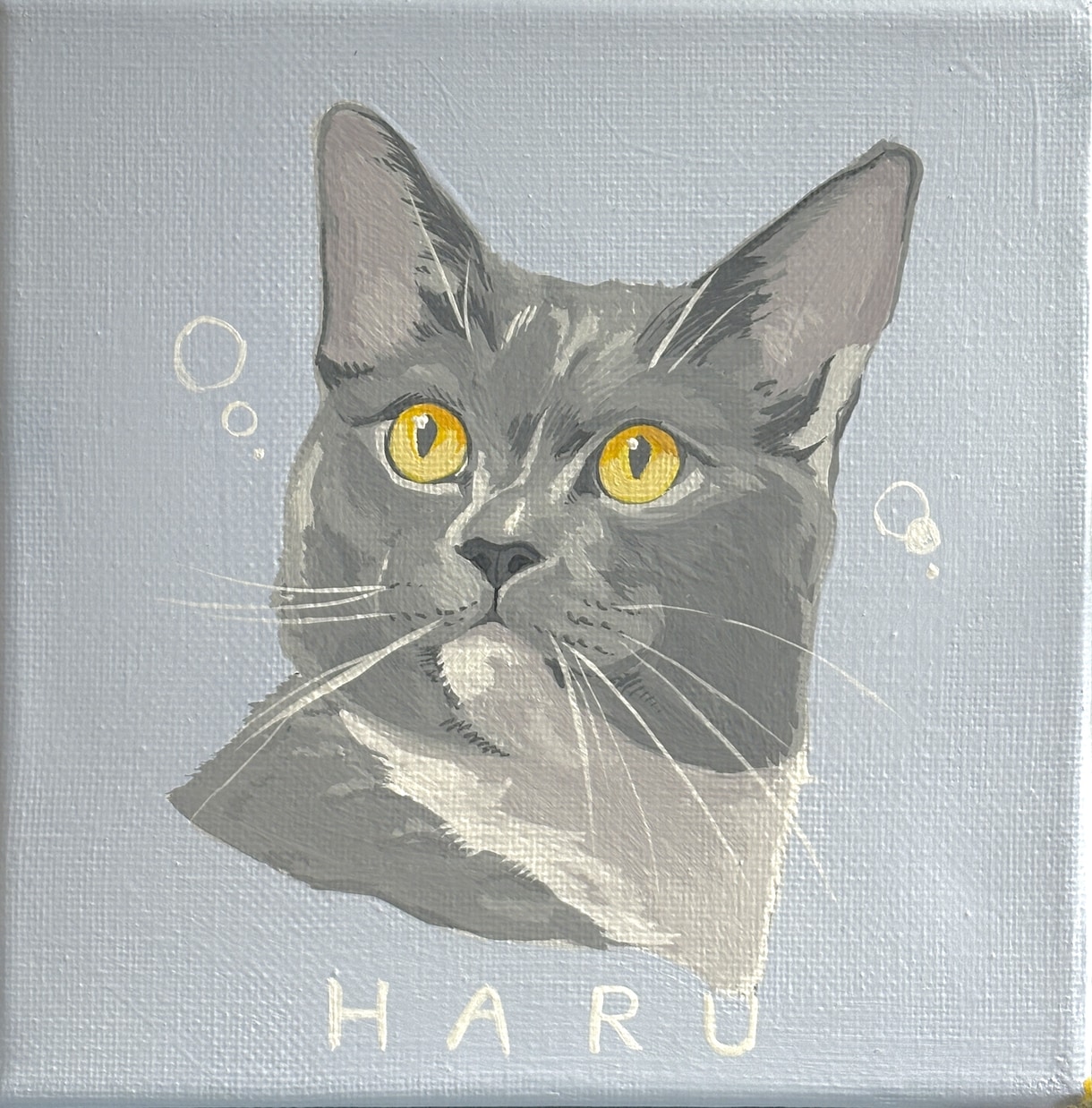 大切な愛猫を、アクリル絵の具で丁寧に描きます インテリアやプレゼントにぴったりです♡【送料無料】 イメージ3