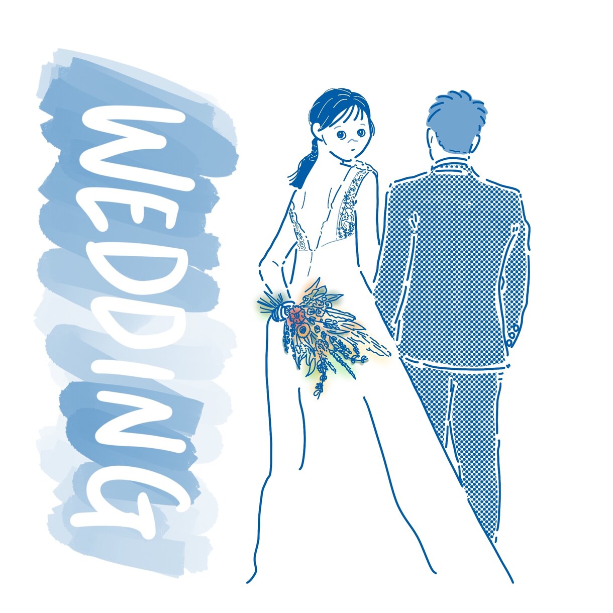 大切な日をイラストに残します ウェルカムボード・オリジナル婚姻届の挿絵（★データお渡し） イメージ2