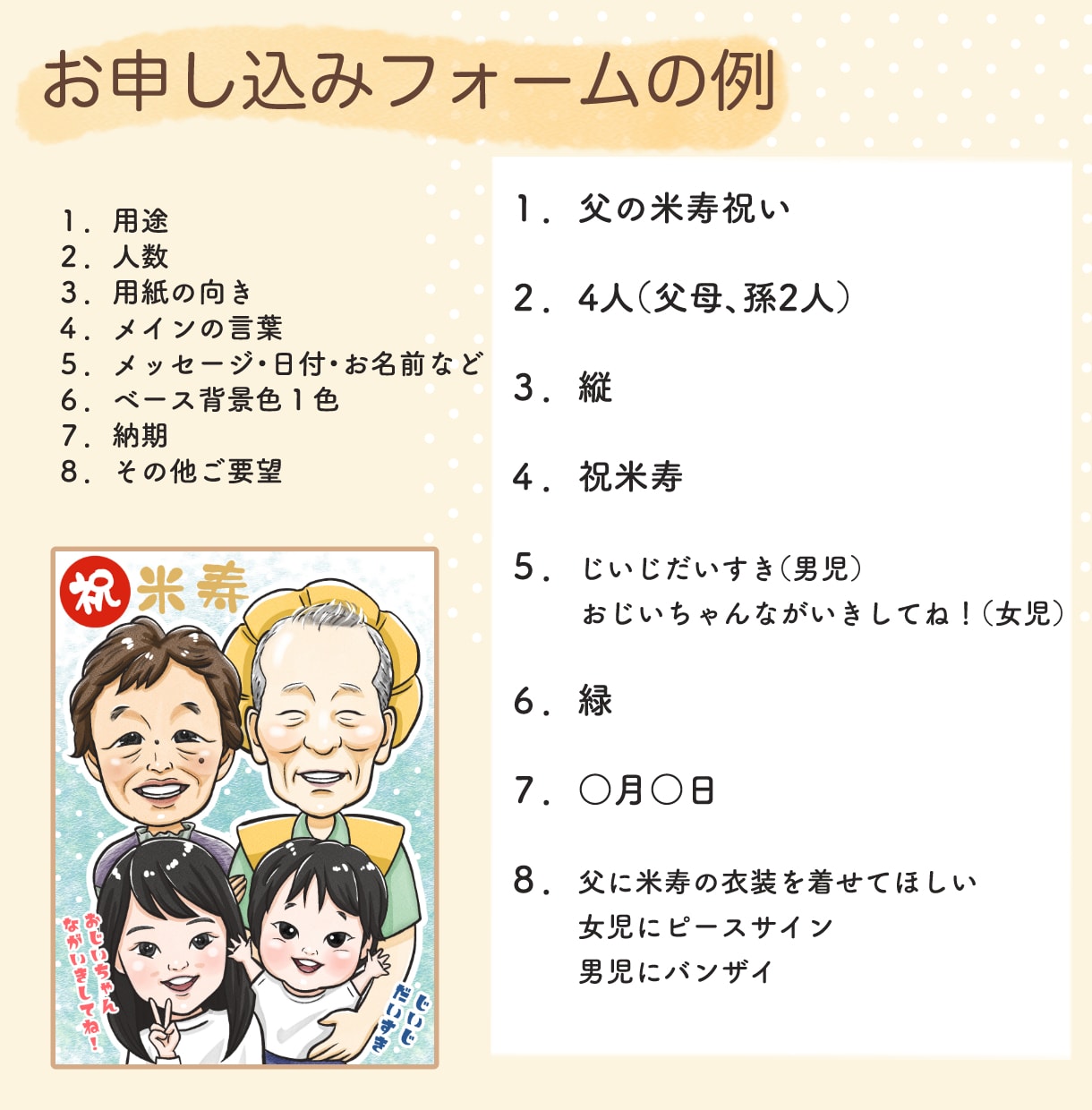 モニター様価格追加！2000円でお描きします デジタル｜即日対応・印刷＋郵送可｜長寿祝いなどのプレゼントに イメージ9