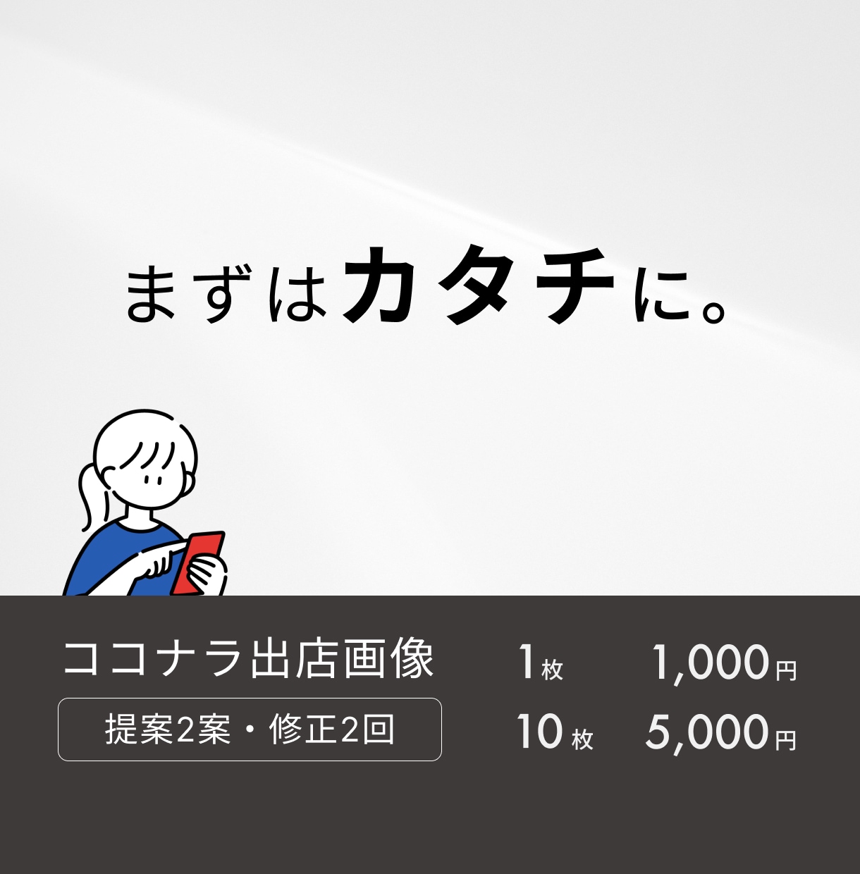 まずはカタチに。ココナラ出店画像つくります 副業・初心者向けにやさしく整えます イメージ1