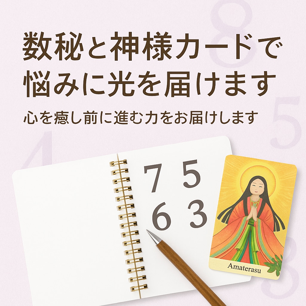 数秘と神様カードで悩みに光を届けます 本質を知り人生を整えるお手伝いをします！ イメージ2