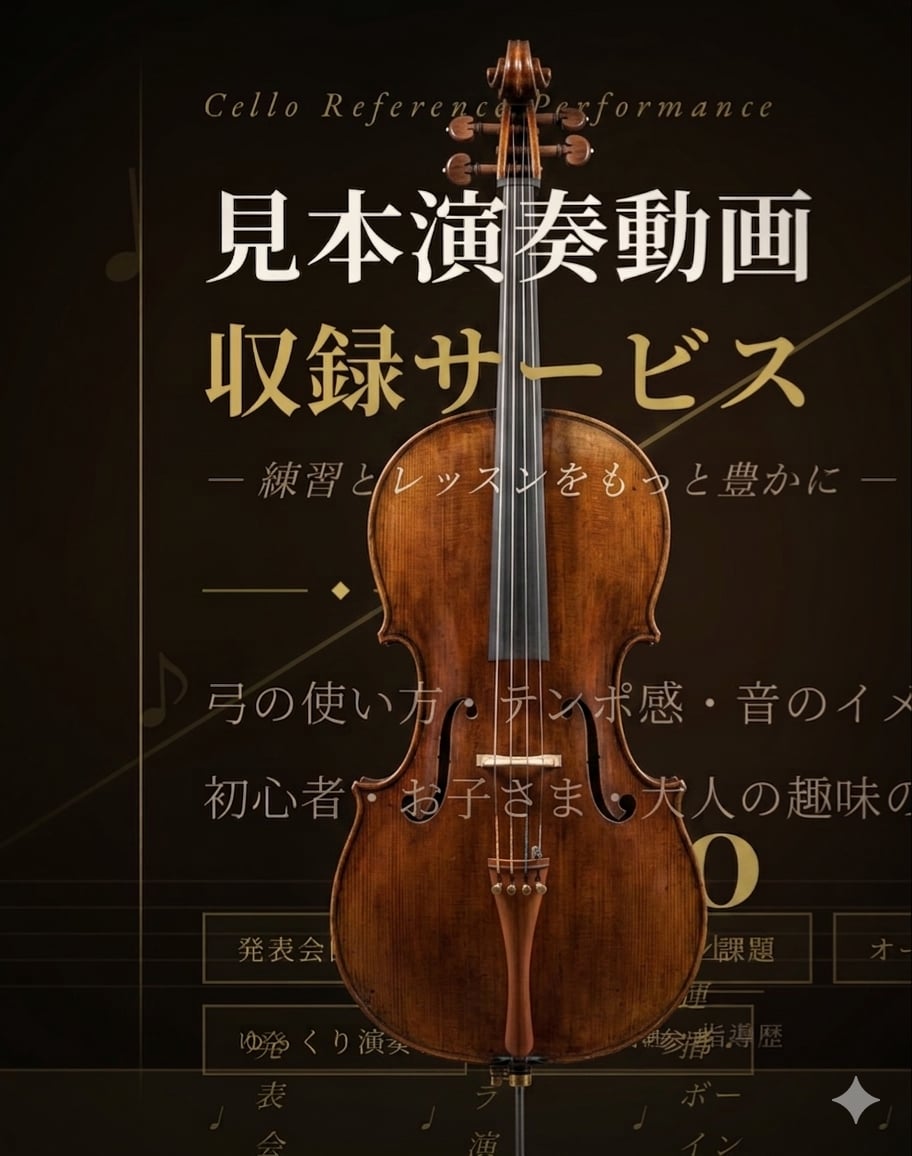 練習用チェロ見本演奏を収録します ご希望に合わせ丁寧に収録します イメージ1