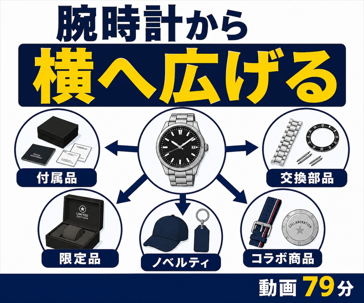 腕時計関連品のeBayリサーチを実演します 高額な腕時計を避けて周辺商品へ広げる79分リサーチ動画 イメージ3