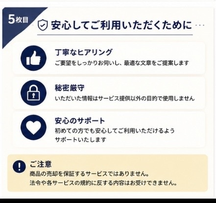 商品の魅力が伝わる説明文を作成します 商品情報から魅力が伝わる文章をご提案します イメージ5