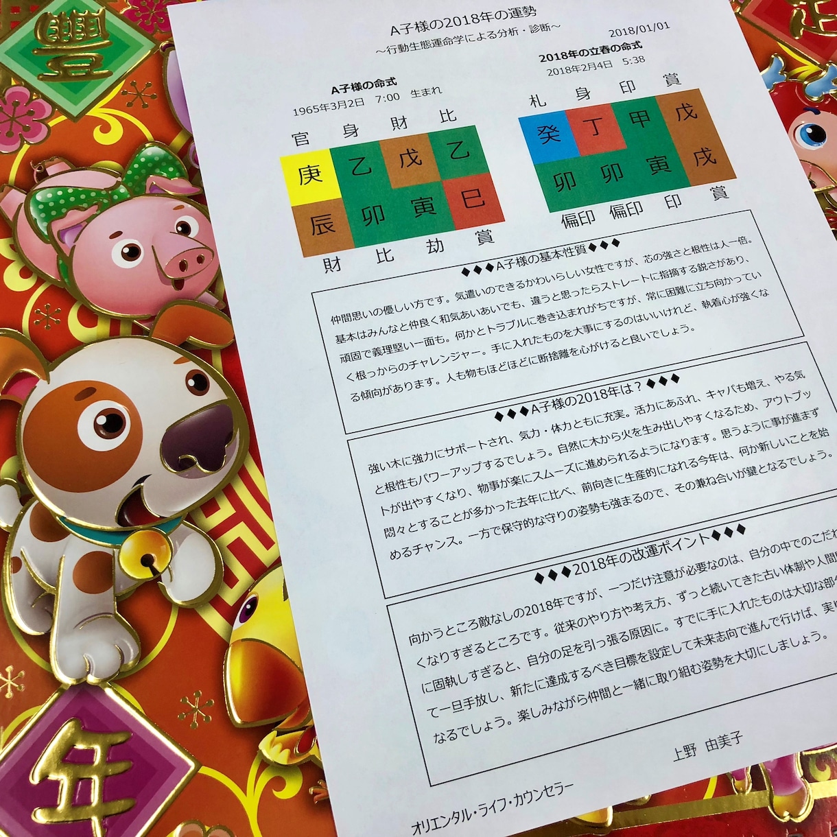 陰陽五行であなたの2018年のゆくえを占います 鑑定歴100人以上★香港発★プロのカウンセラーが本格鑑定 イメージ1
