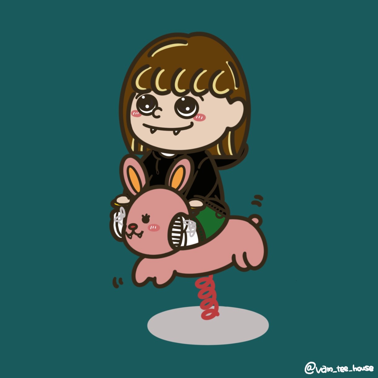 八重歯がかわいい♡デフォルメ似顔絵を描きます ころんとかわいい八重歯がチャームポイントのイラスト イメージ8