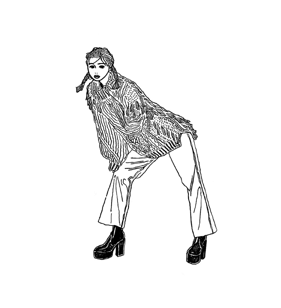 オシャレなモノクロイラスト描きます SNSのアイコン、雑誌等の挿絵に！ イメージ8