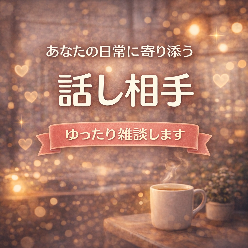 あなたの日常に寄り添う話し相手になります どんな話題でもOK。心地よい距離感でお喋りします イメージ1
