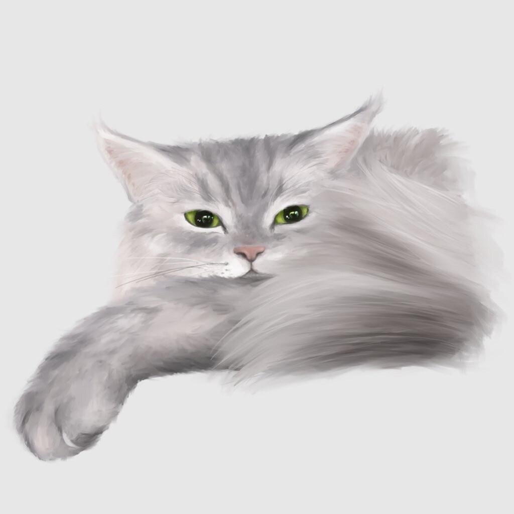 厚塗りで可愛い猫ちゃんイラスト描きます リアルなタッチに寄せたふんわり柔らかな雰囲気のイラスト イメージ3