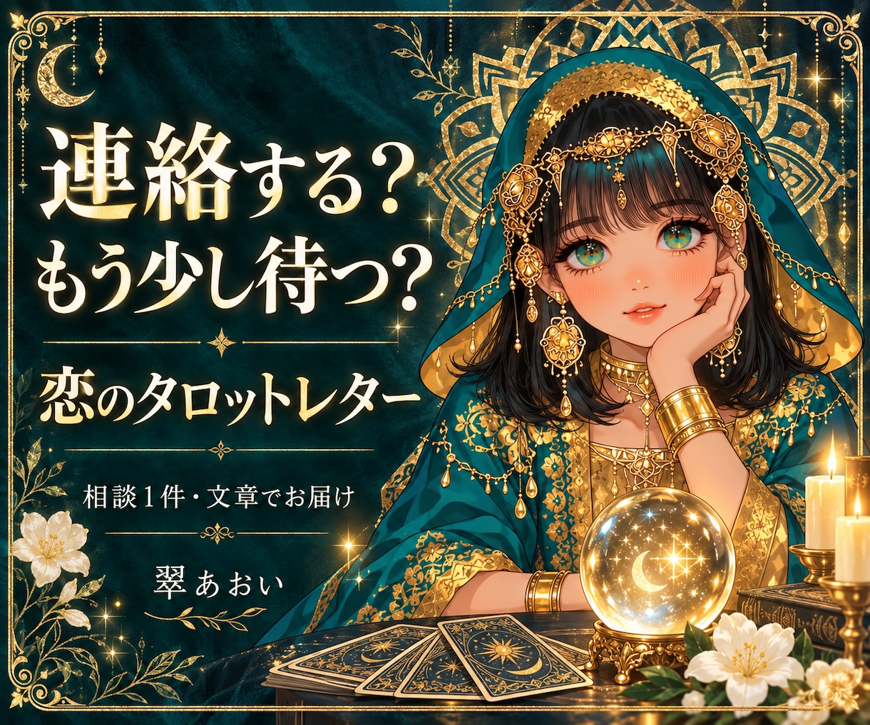 連絡するか待つか、恋の迷いをタロットで占います あの人の気持ちと、あなたのこれからを一通の手紙に イメージ1