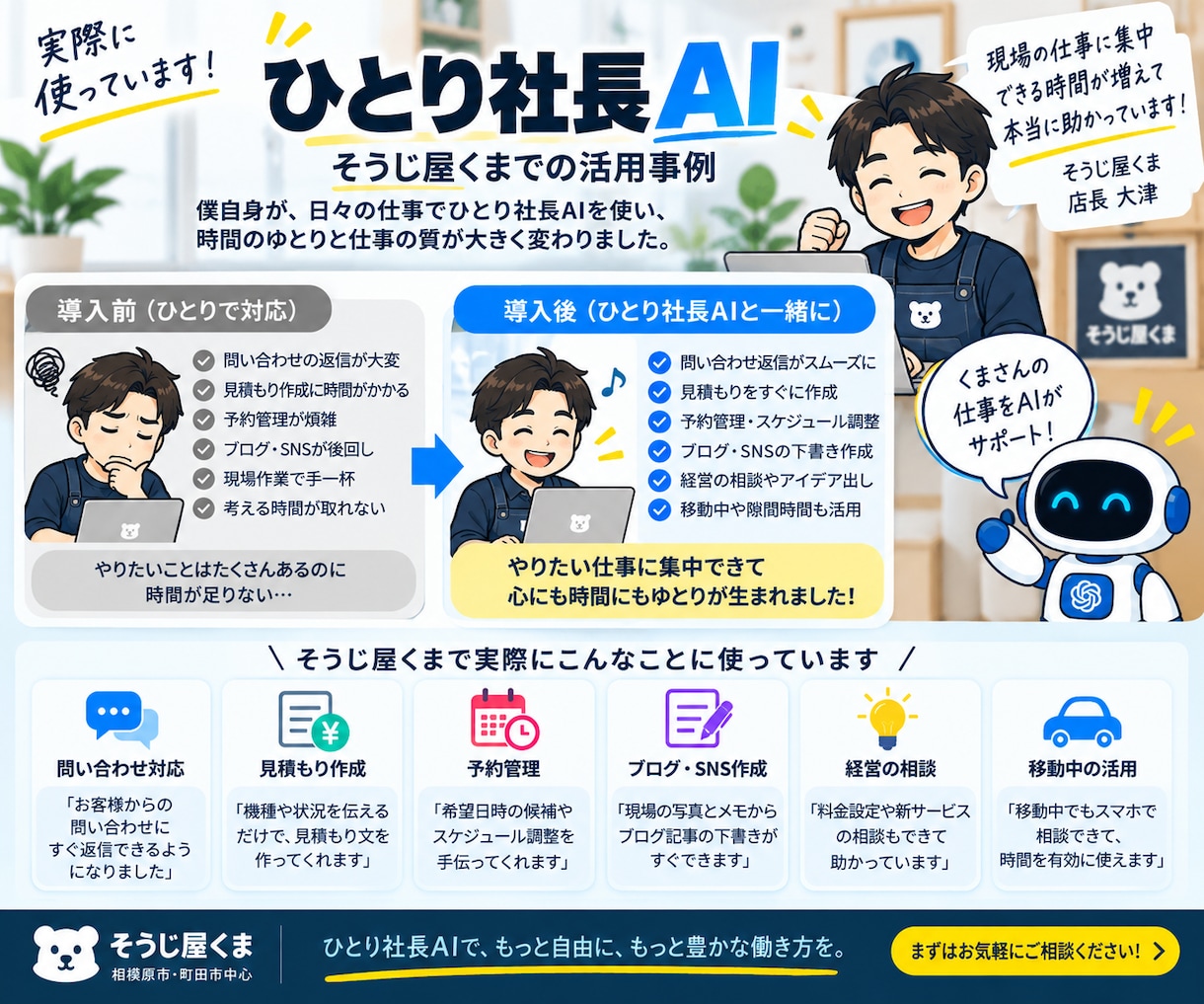 ひとり社長専用のAIスタッフを作ります あなたの会社を覚えたAIを仕事で使える形に イメージ5