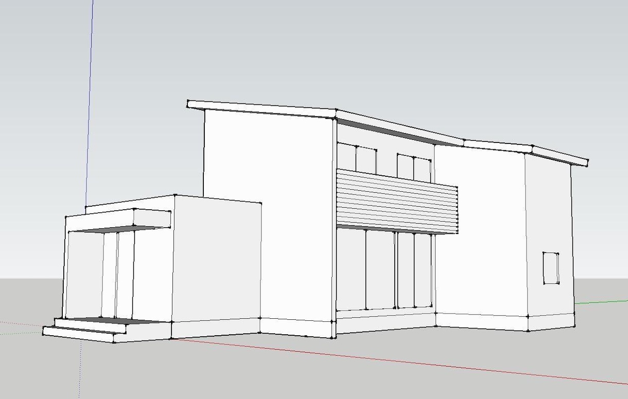 戸建住宅のラフな外観パースを作成いたします 間取りを決めるための検討材料として、短納期でお返しします！ イメージ1