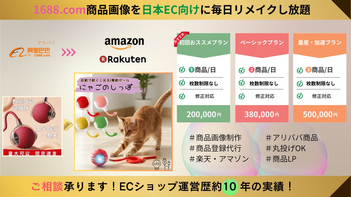 初回おススメプラン★中国商品画像をリメイクします アリババ商品LPを“売れる日本向けLP”へ作成し放題プラン！ イメージ3