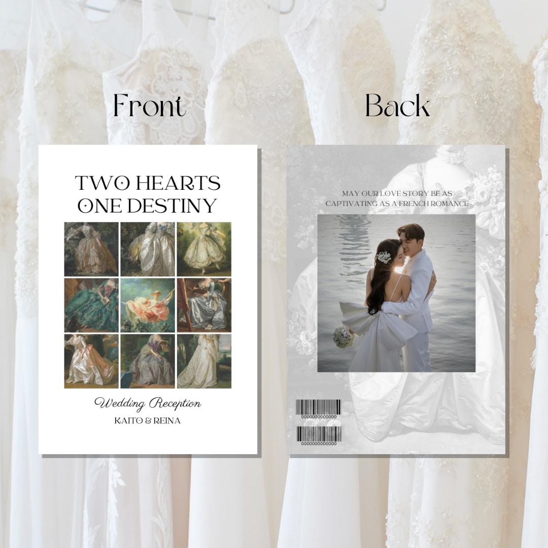 プロフィールブックテンプレートをお渡しします 韓国っぽウェディングにも♡ドレスのカタログのような一冊 イメージ1