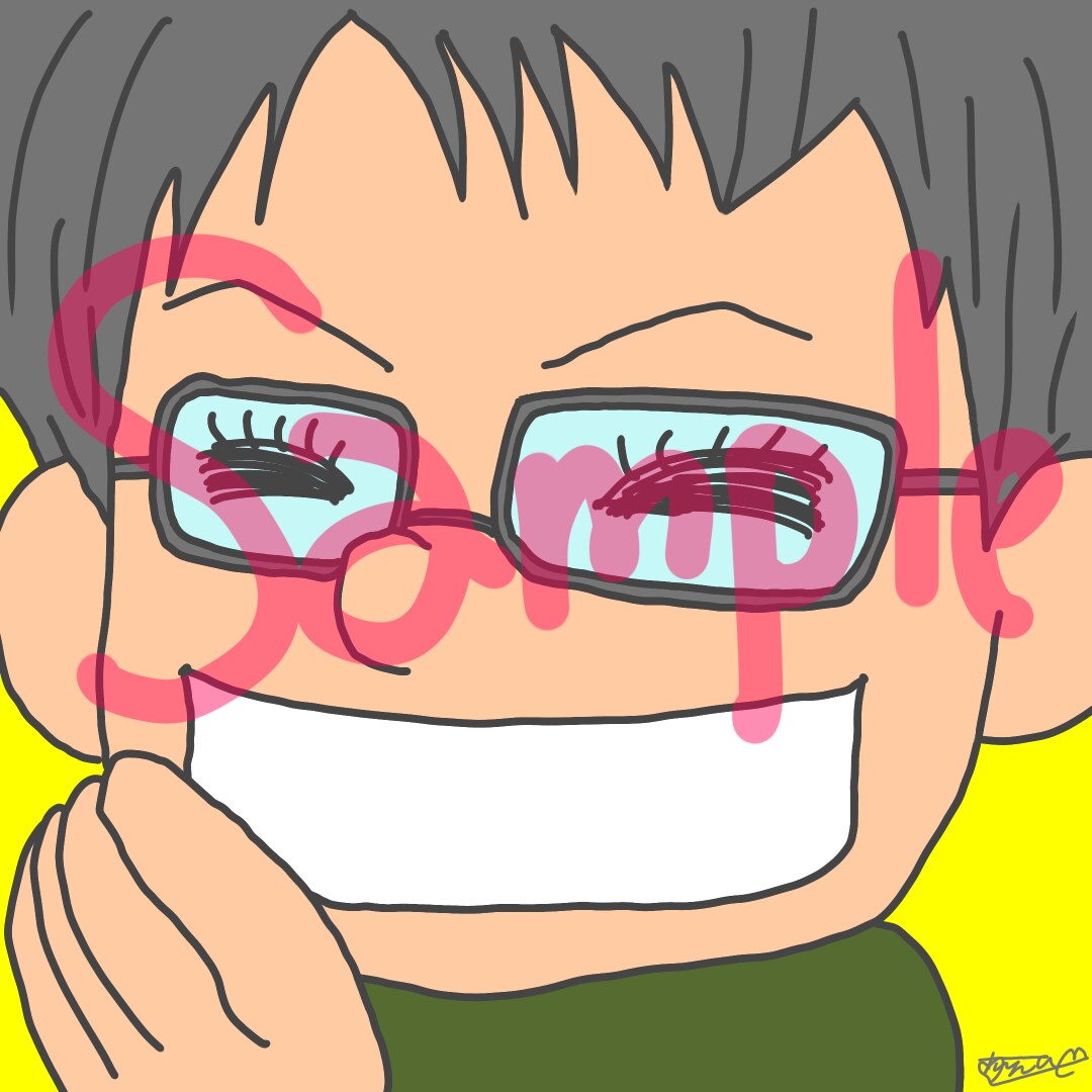 SNS用の似顔絵アイコン描きます ポップでカラフルなバストアップのイラストです♪ イメージ4