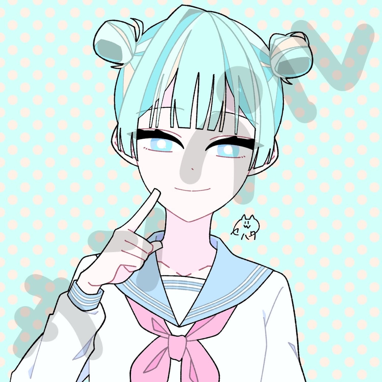 可愛いSNSアイコンお安く描きます シンプル&ポップで平面的なアニメ塗りイラスト イメージ8
