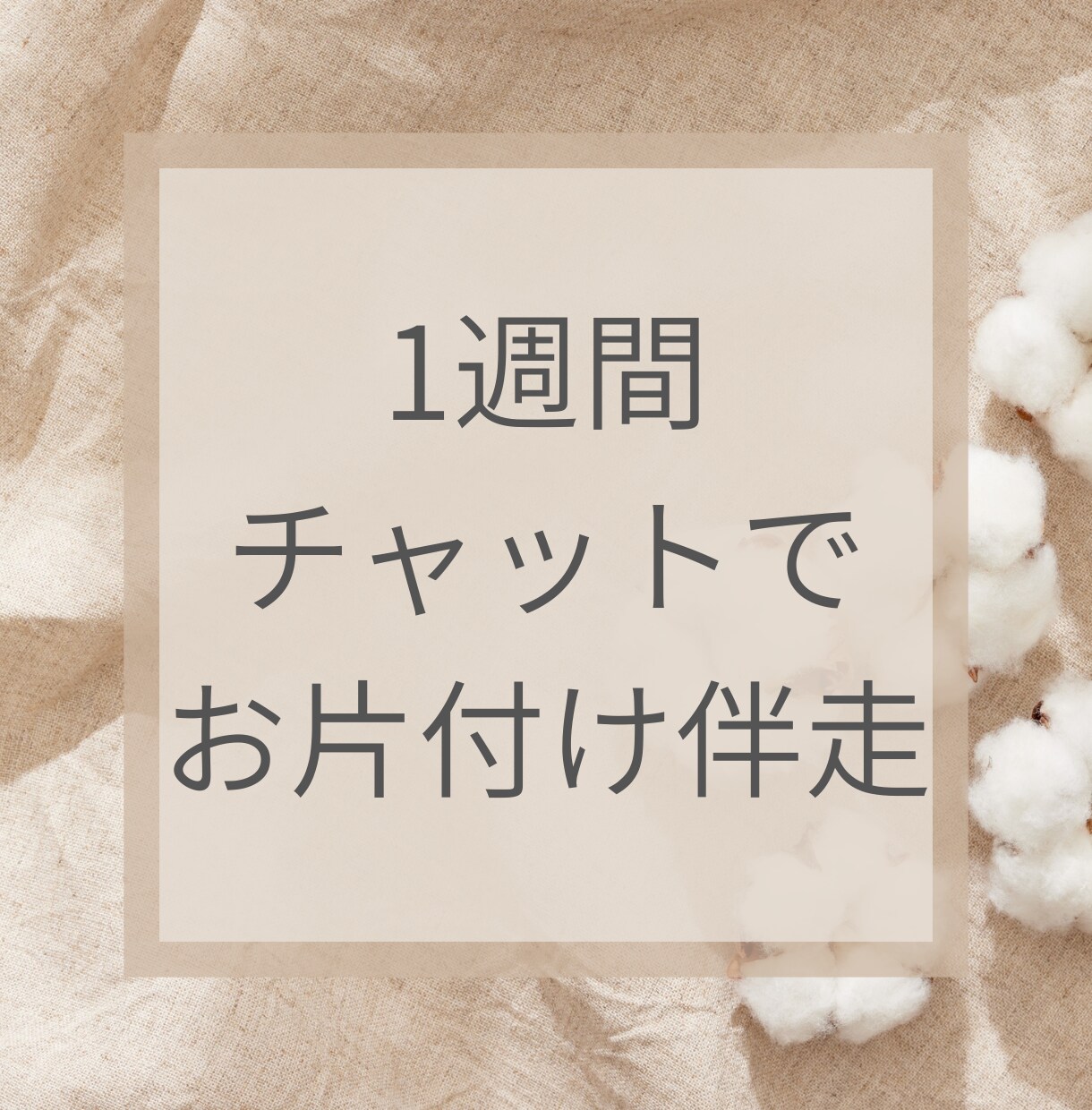 1週間お片付け伴走｜おうちを整えるサポートします チャットで相談し放題。何から始めればいいかわからない人はコレ イメージ2