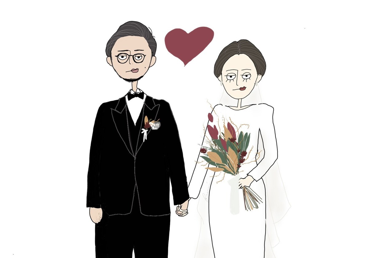 似顔絵イラスト描きます 結婚式のウェルカムボード等結婚式のアイテムに是非 イメージ3