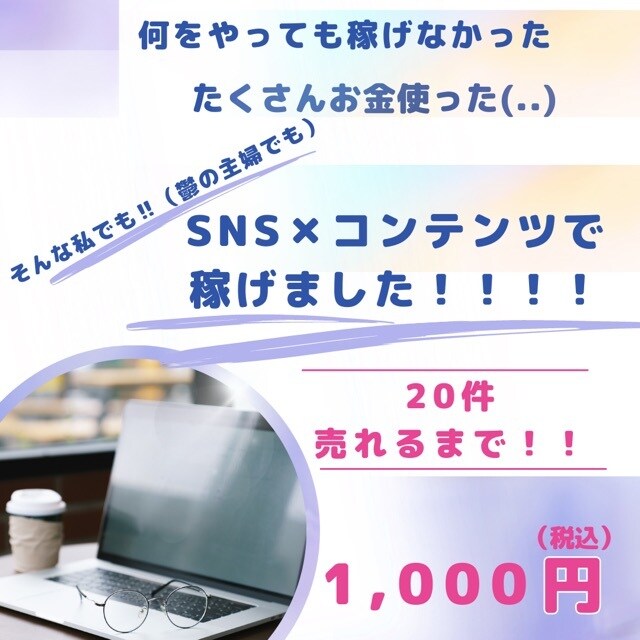 SNSを利用する副業を紹介します 挫折ばかりの私がやっと稼げた‼︎ イメージ1