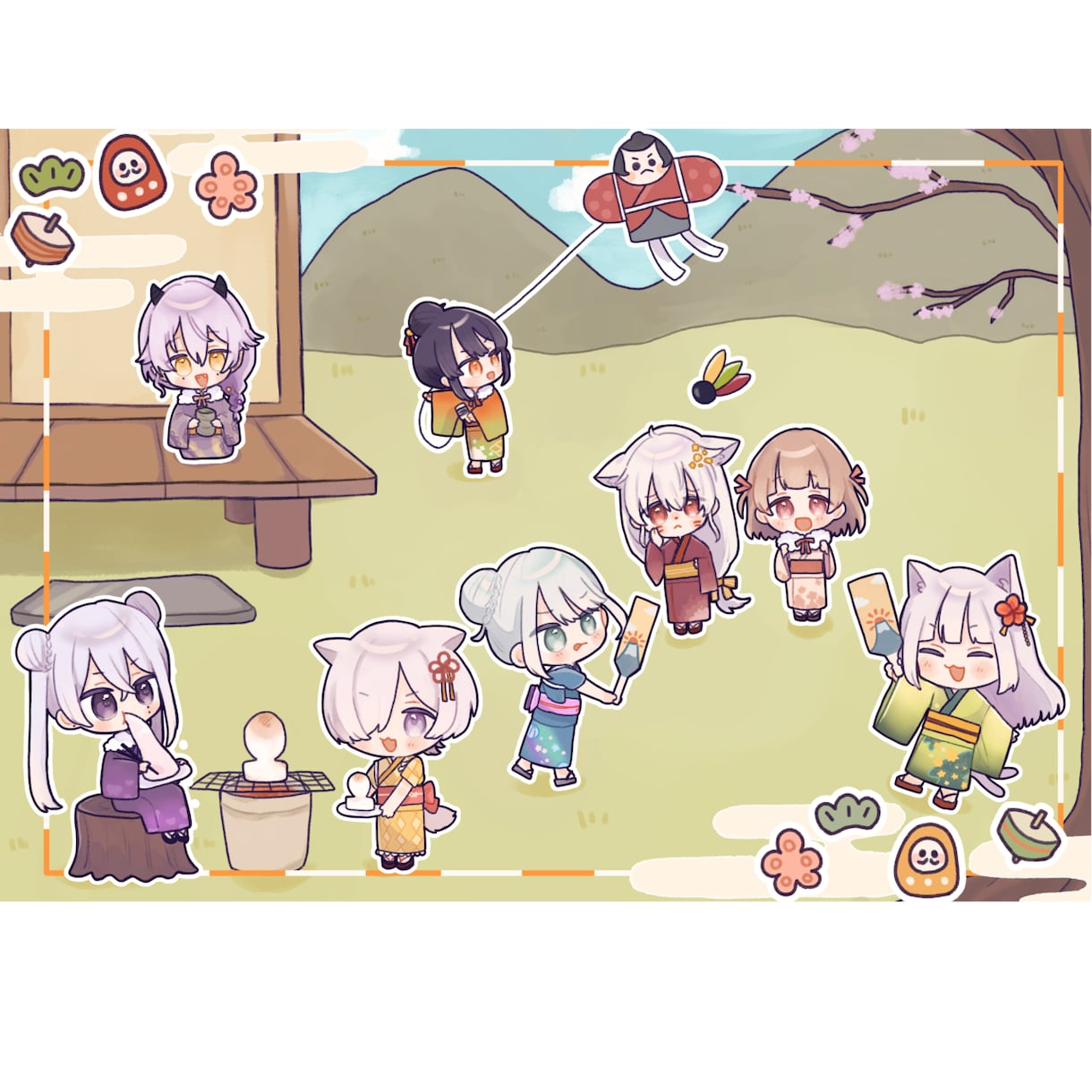 かわいい配信画面を制作します ふわふわかわいいイラストが得意です♪ イメージ7