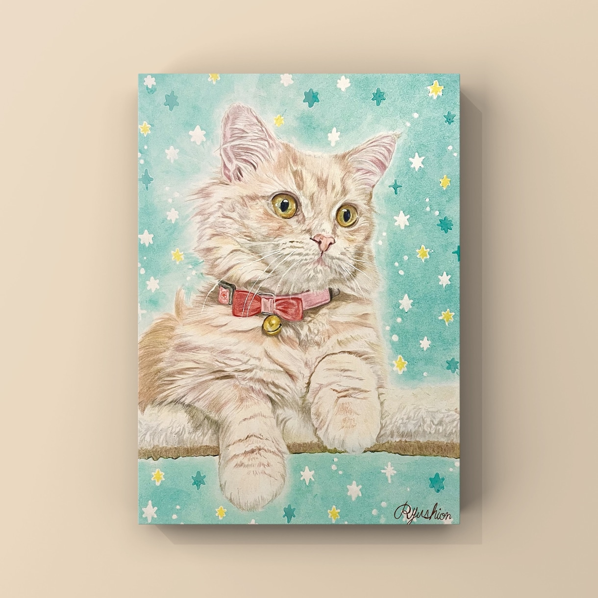 色鉛筆でペット絵お描きします 【現役20代デザイナー】がぬくもりを感じる1枚を描きます イメージ2