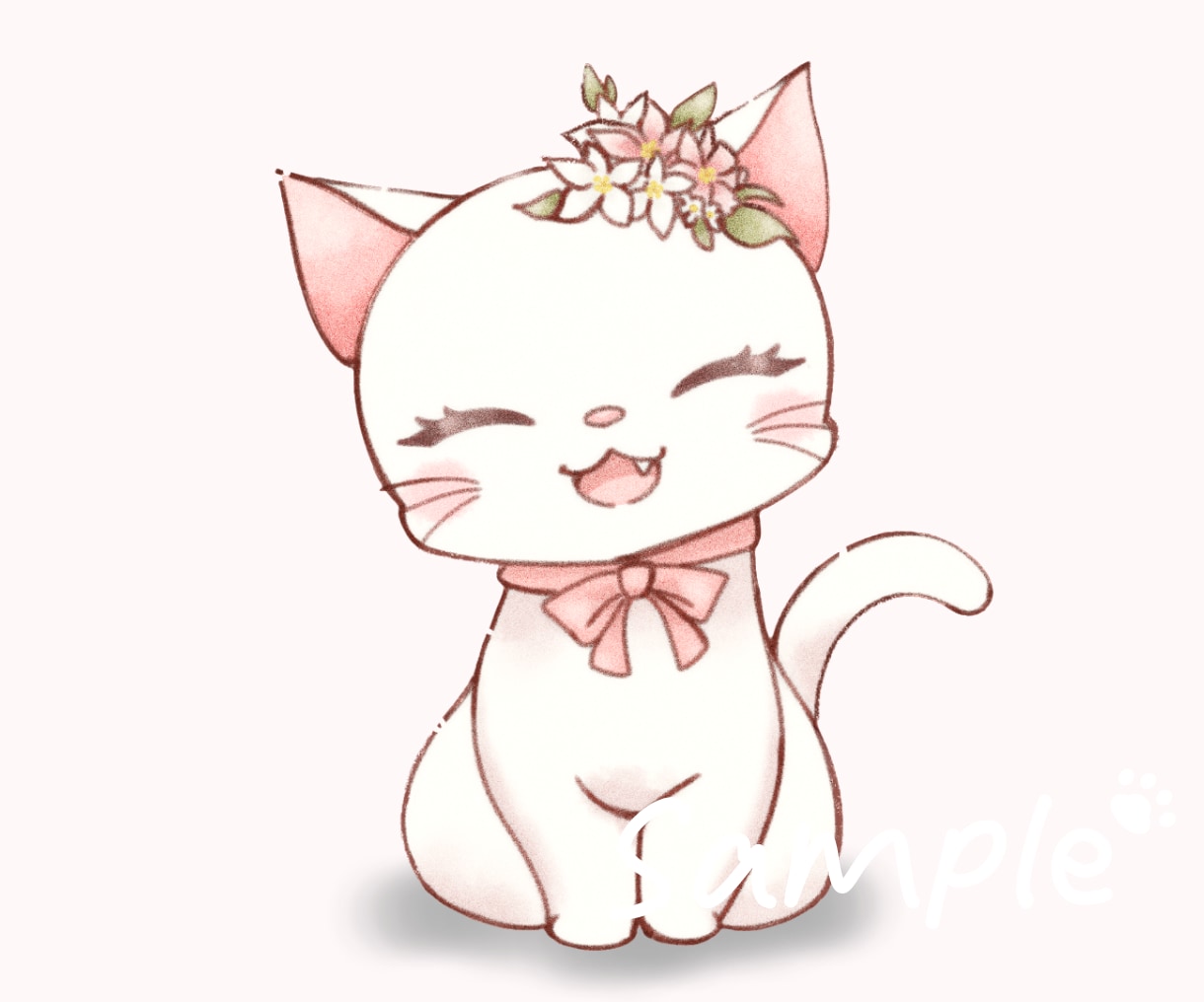 ふんわりかわいい♪猫ちゃんのイラストお描きします ラフ修正無制限！ペットイラスト、アイコン、グッズにオススメ◎ イメージ10