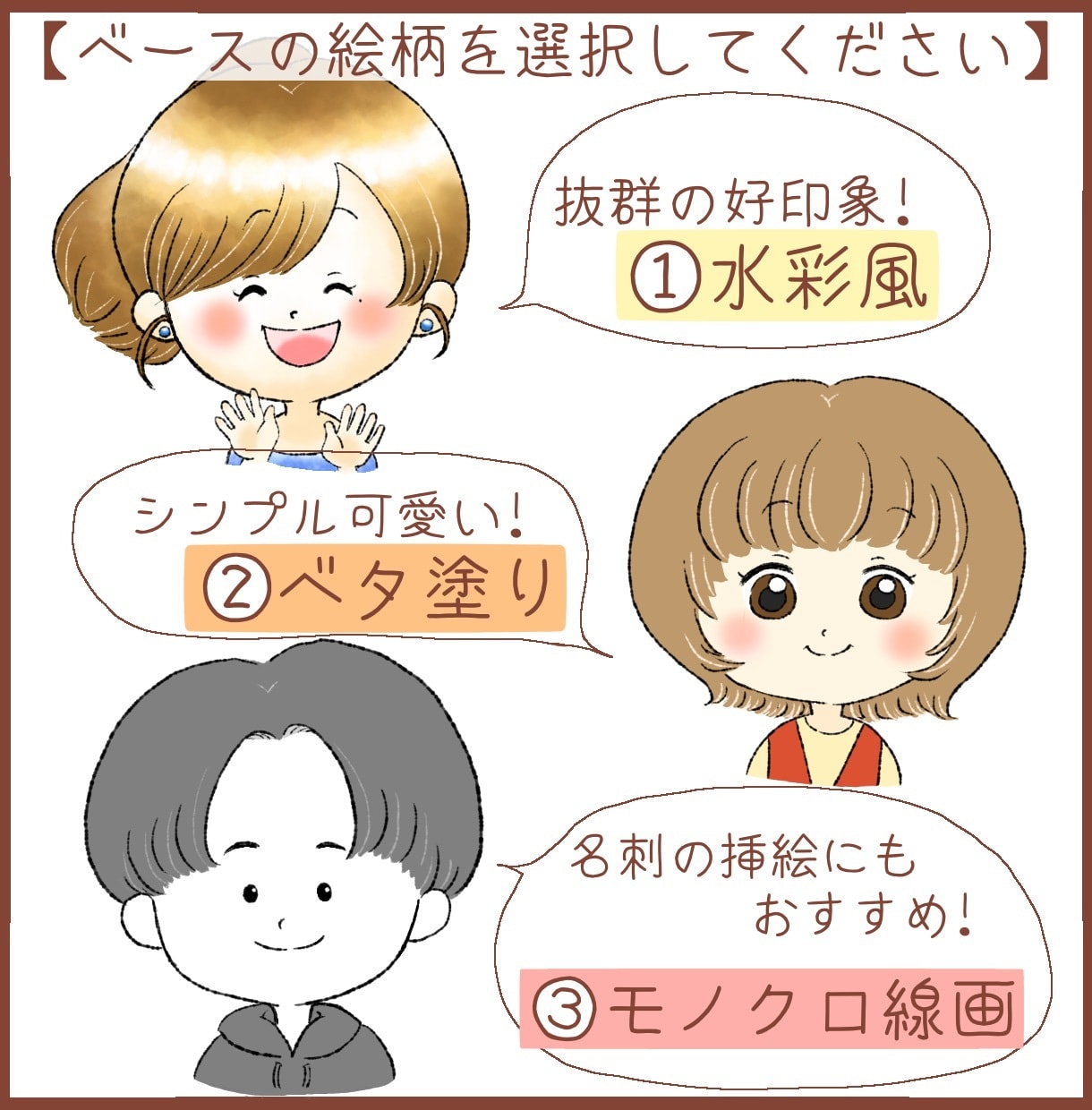 修正無制限！シンプルで好印象なアイコンお描きます 商用◎ブログ、SNSに使える世界に1つだけのアイコン作ります イメージ3