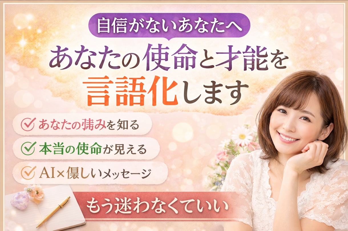 あなたの使命と才能を言語化します 迷いを抜けるヒント、ここにあります イメージ1