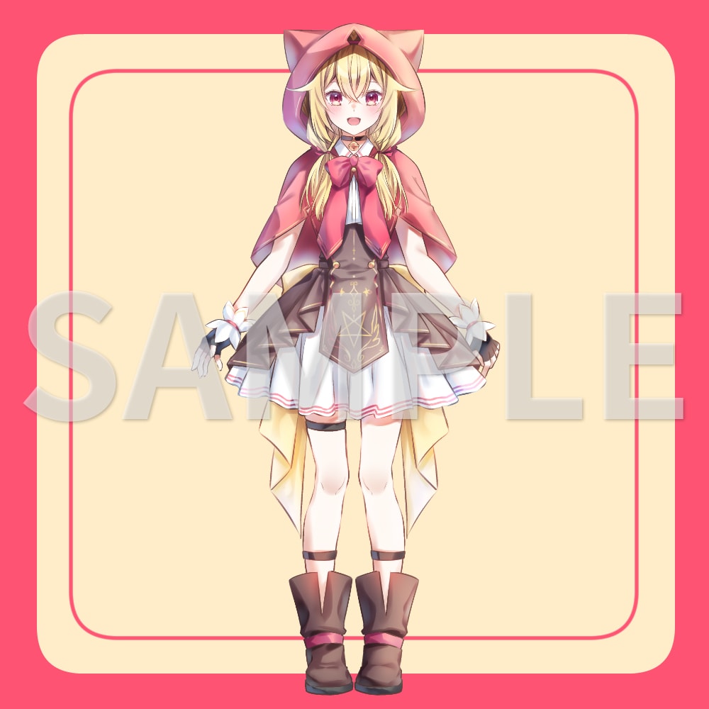 表情パーツ分け済の赤ずきんちゃん立ち絵販売します パーツを組み合わせていろいろな表情差分がつくれます イメージ2