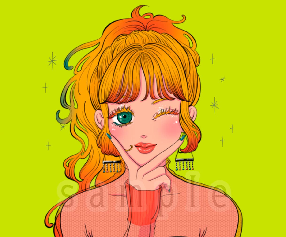 可愛くてお洒落なアイコン・イラスト描きます 見た人の印象に残る◎クオリティが高い一枚をお作りします^^ イメージ1