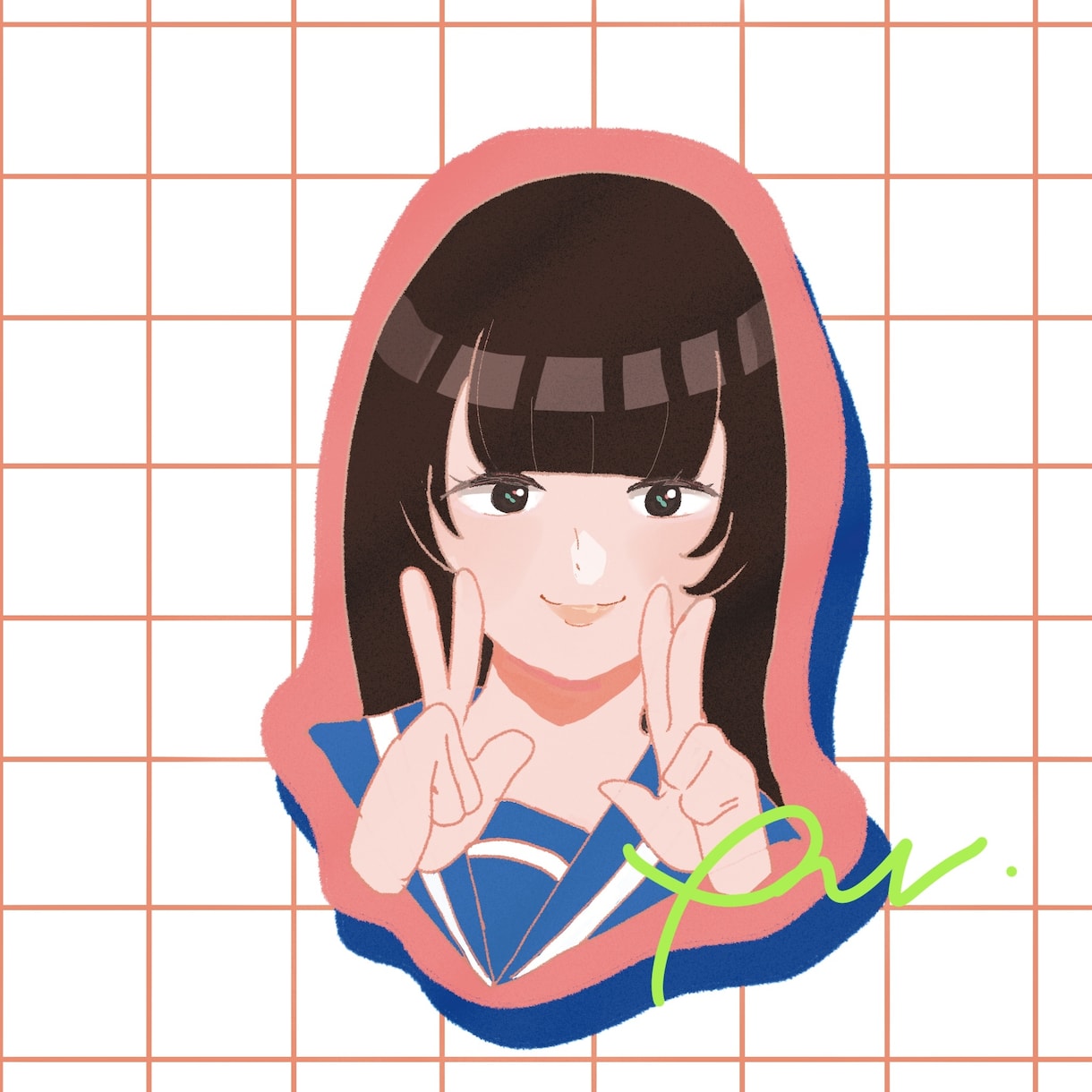 キュートな色使い♡アイコンイラストを描きます 現役Z世代イラストレーターが作成します。流行重視！ イメージ1