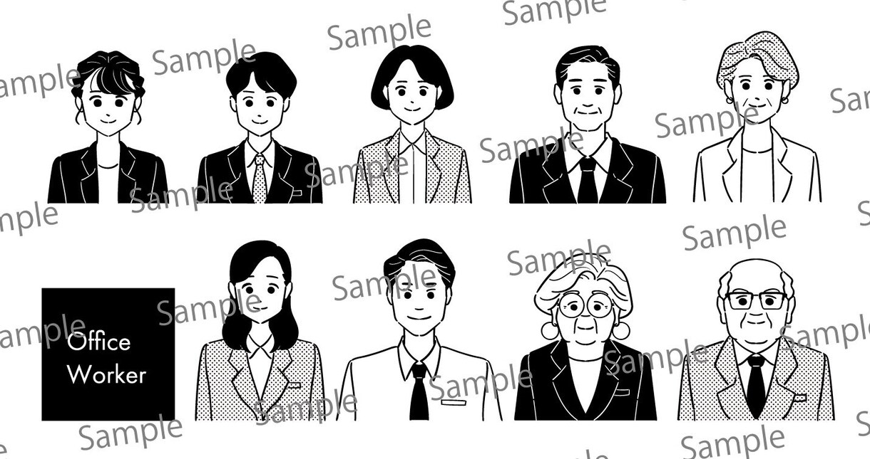 シンプルなバストアップのイラスト作成します シンプルであまり癖のなく使いやすいイラストを作成致します イメージ1