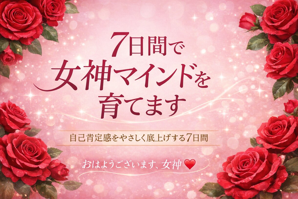 7日間で、自己肯定感を育てる女神マインドを届けます 思い出してください。あなたは元々、女神です。 イメージ1