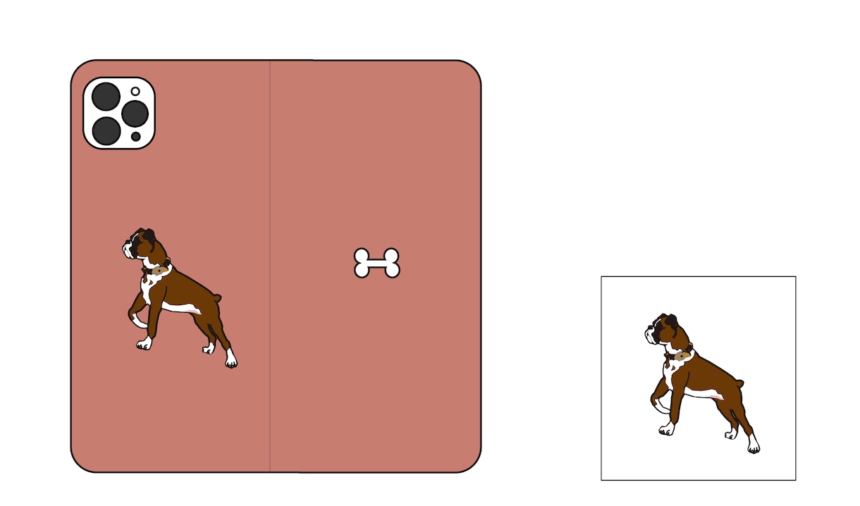 ワンちゃんのスマホケースデザインします お好きな犬種のワンちゃんをスマホケースのデザインにします！ イメージ1