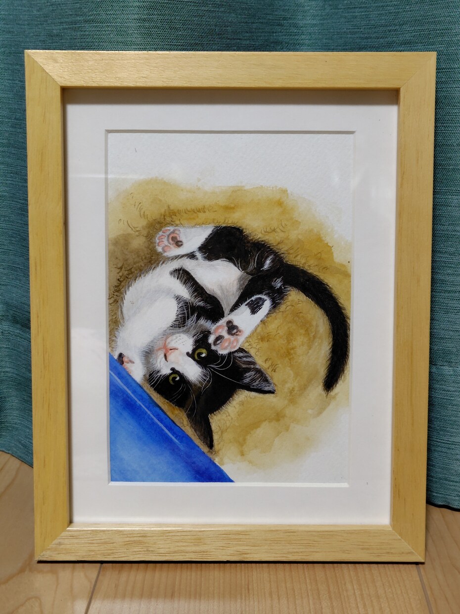 猫ちゃん専門！リアル手描き水彩の肖像画ですます 渾身丁寧に描き込む透明水彩画による唯一の原画をお届けします イメージ6