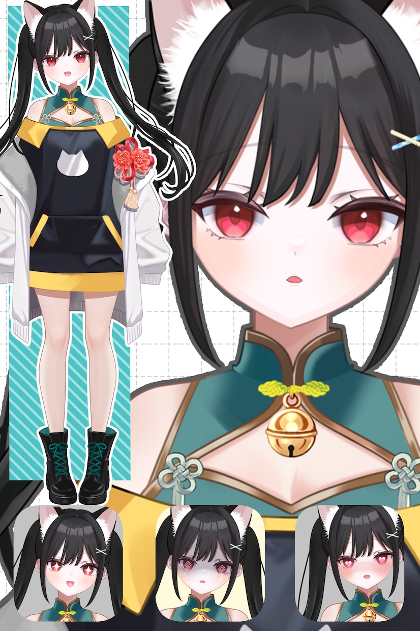 Vtuberモデル（IRIAM用も可能）制作します 短期間で可愛らしいVtuberモデル制作します！ イメージ4