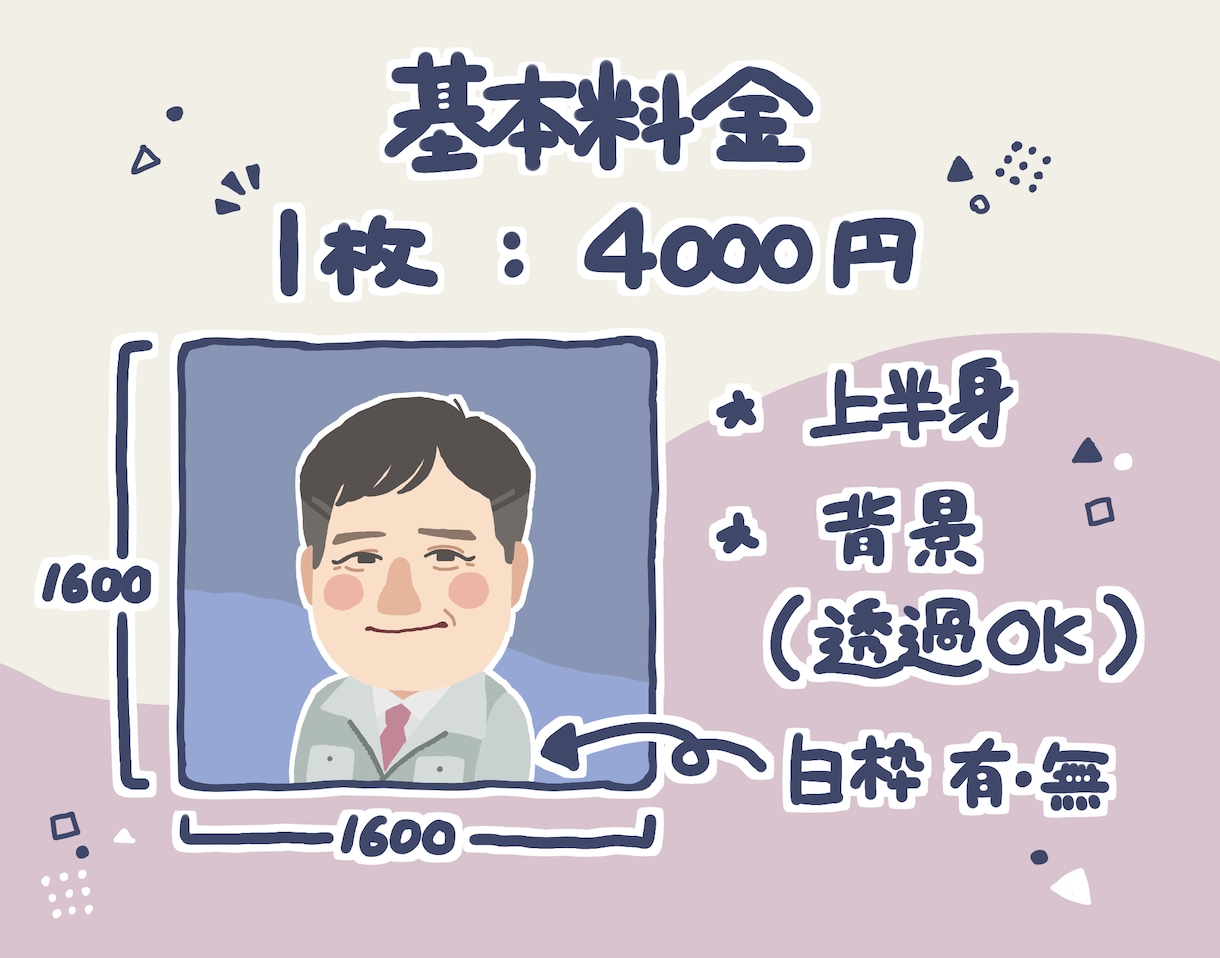 シンプルでカワイイ似顔絵を描きます アイコンや名刺など様々な用途に使いやすい！ イメージ3