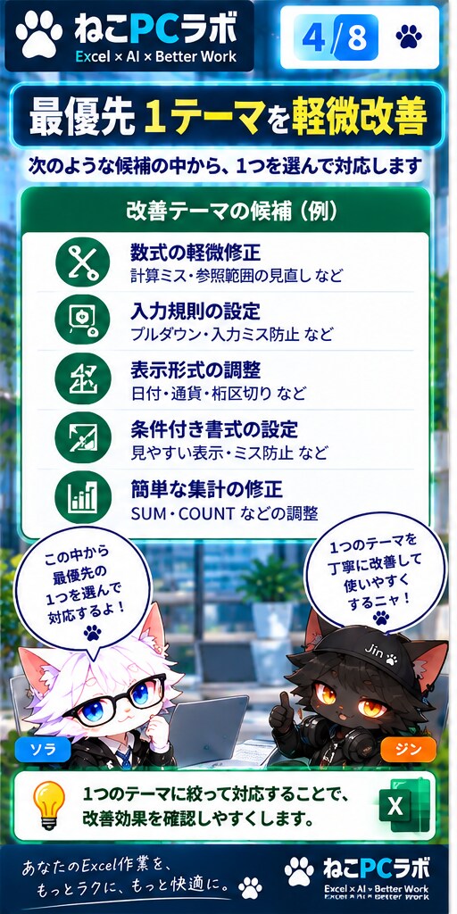 Excelの数式・集計の困りごとを1つ修正します 合計が合わない・数式エラー・参照ずれなど小さな修正に対応 イメージ5