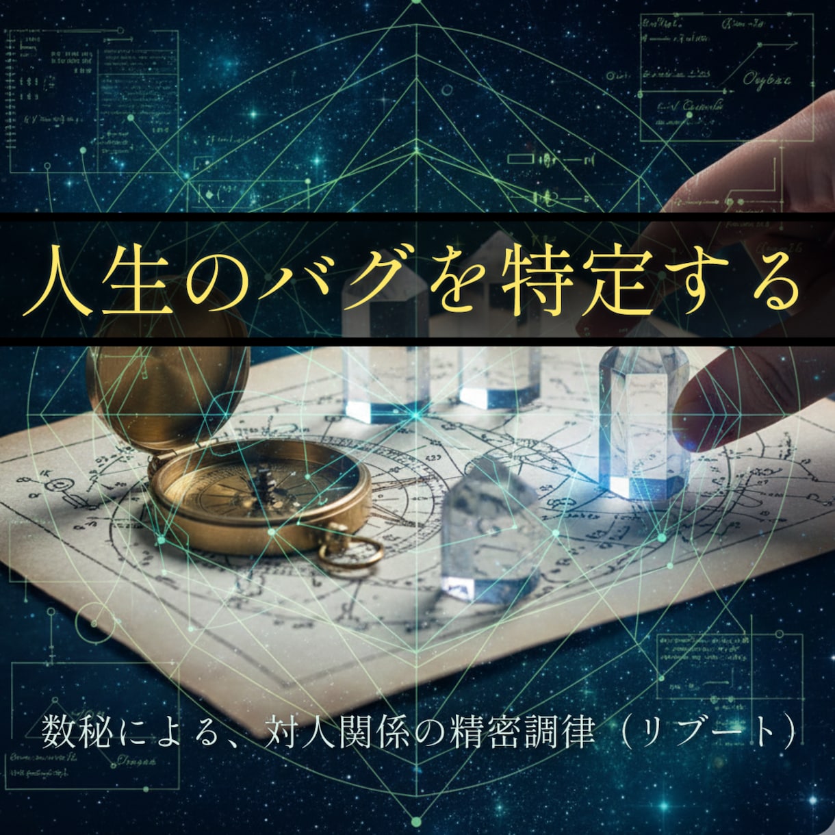 数秘で人生のバグを特定。魂を本来の正位置へ戻します 繰り返す対人関係の停滞を、宇宙の設計図に基づき静かに再起動。 イメージ1