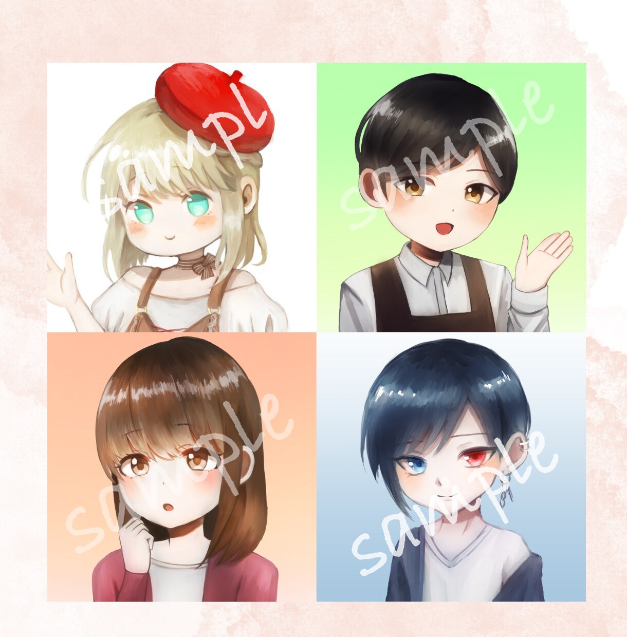優しい印象のかわいい♡ちびキャラアイコンを描きます 特別感で見栄えUP！温かい絵柄と対応でほっこりするキャラ提供 イメージ4