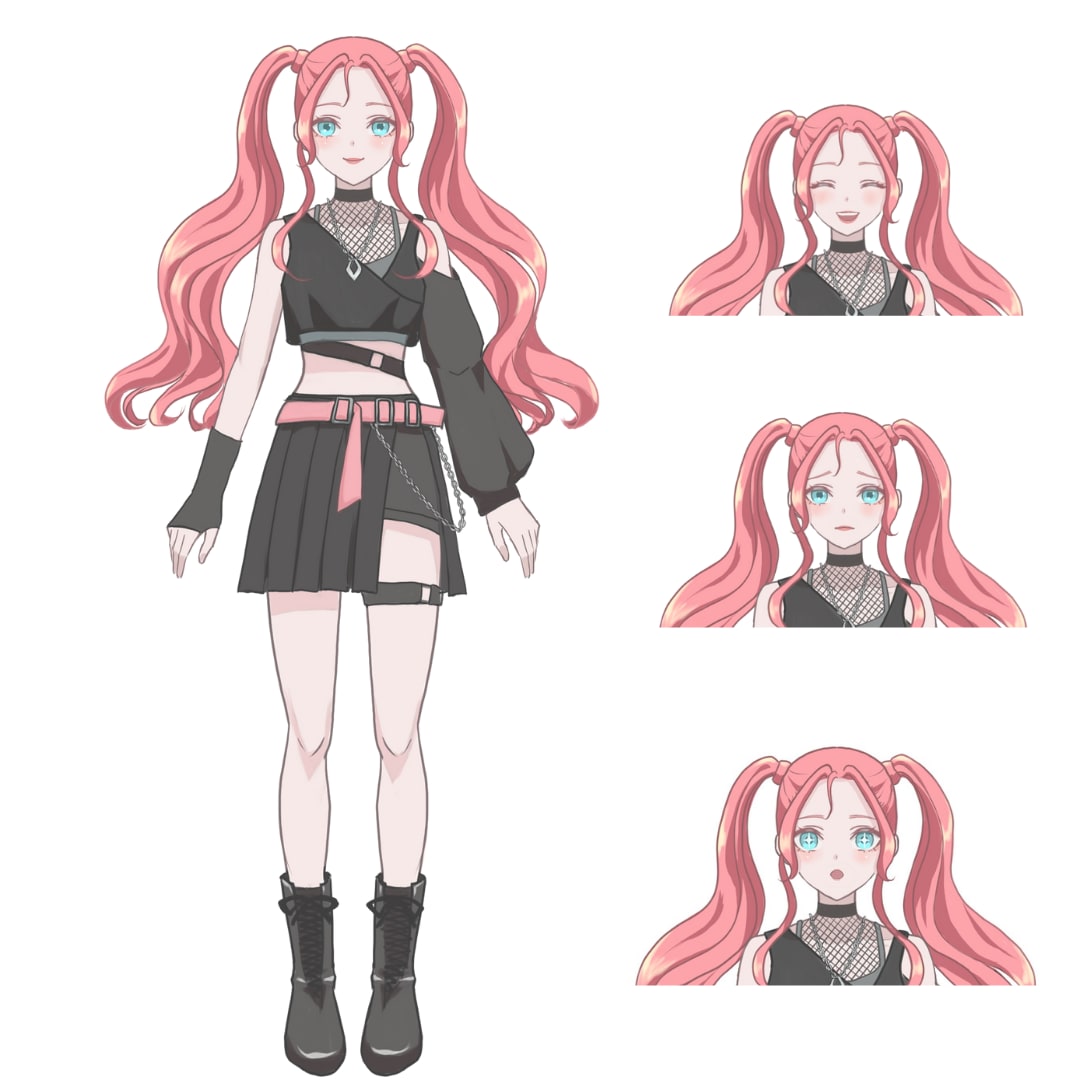 修正無制限！Vtuberスタートセットを作成します 【限定価格】安価でキャラデザ～Live2Dモデリングをご提供 イメージ6