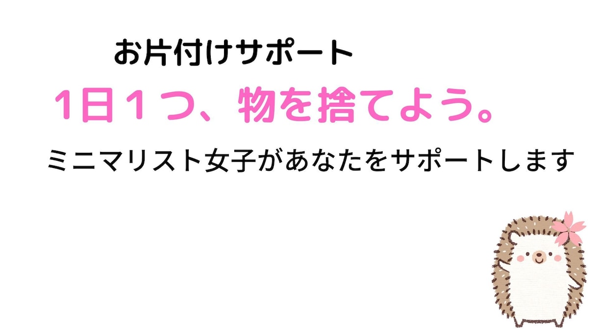 片付け！1日1捨てを一週間一緒にサポートします １日たった１つ！モノを手放して理想の部屋にするお手伝い♪ イメージ1