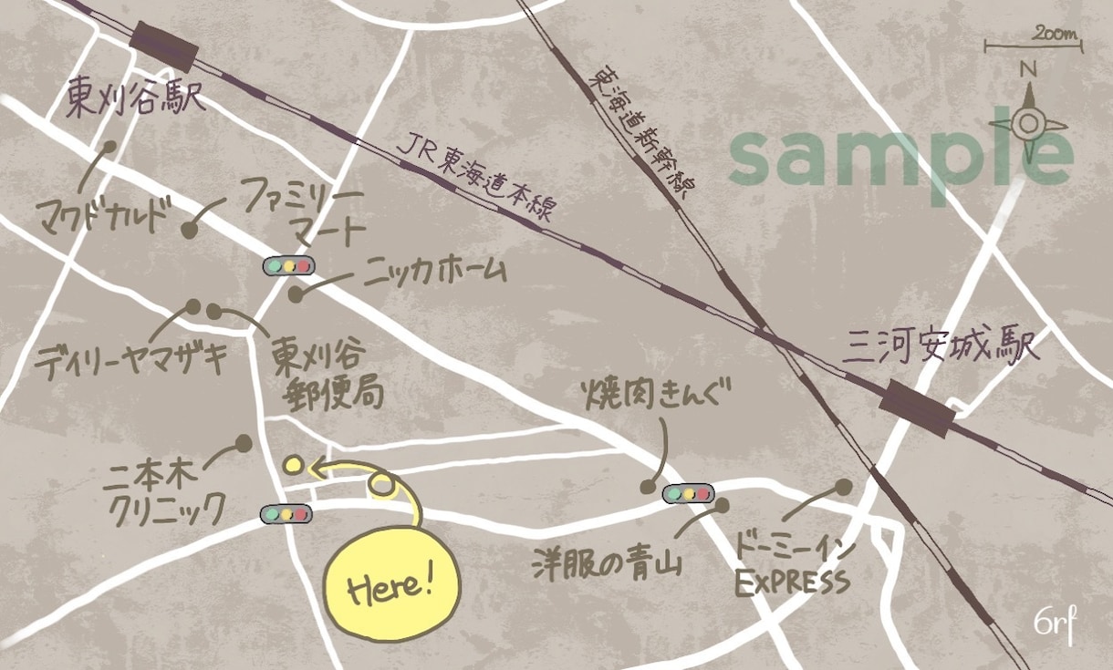 優しいタッチの手描きマップをつくります わかりやすくて目に留まる！手描き地図を描きます イメージ6