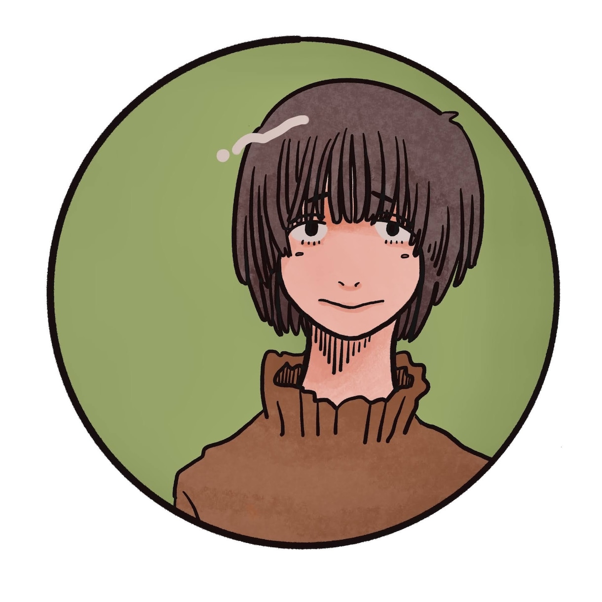 SNSなどに！お洒落な色味の似顔絵アイコン描きます 丸アイコンの似顔絵イラストを描きます！ イメージ2