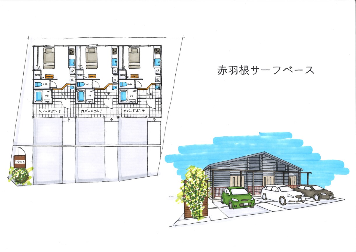 住宅の間取り図を『手書き』でイラスト化します 思い出として、プレゼントとして、一生に一度のこのタイミングに イメージ5