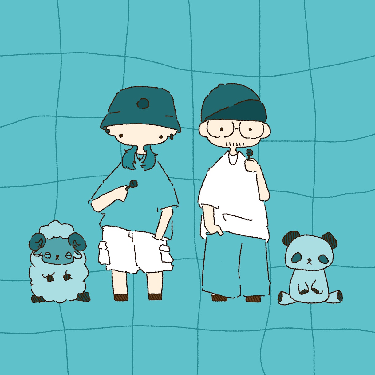 写真やイメージに合わせたゆるかわなイラスト描きます 貴方やご友人をゆるかわにします！お祝いやメッセージにも！ イメージ1