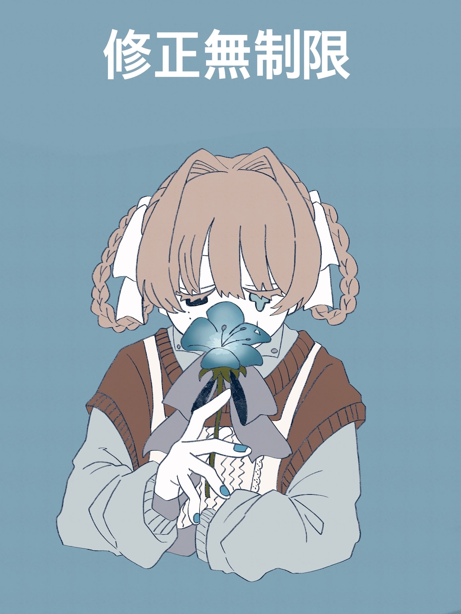 可愛い病み系の絵を描きます オリキャラさんお描きします！男性キャラや動物も可能です！ イメージ1