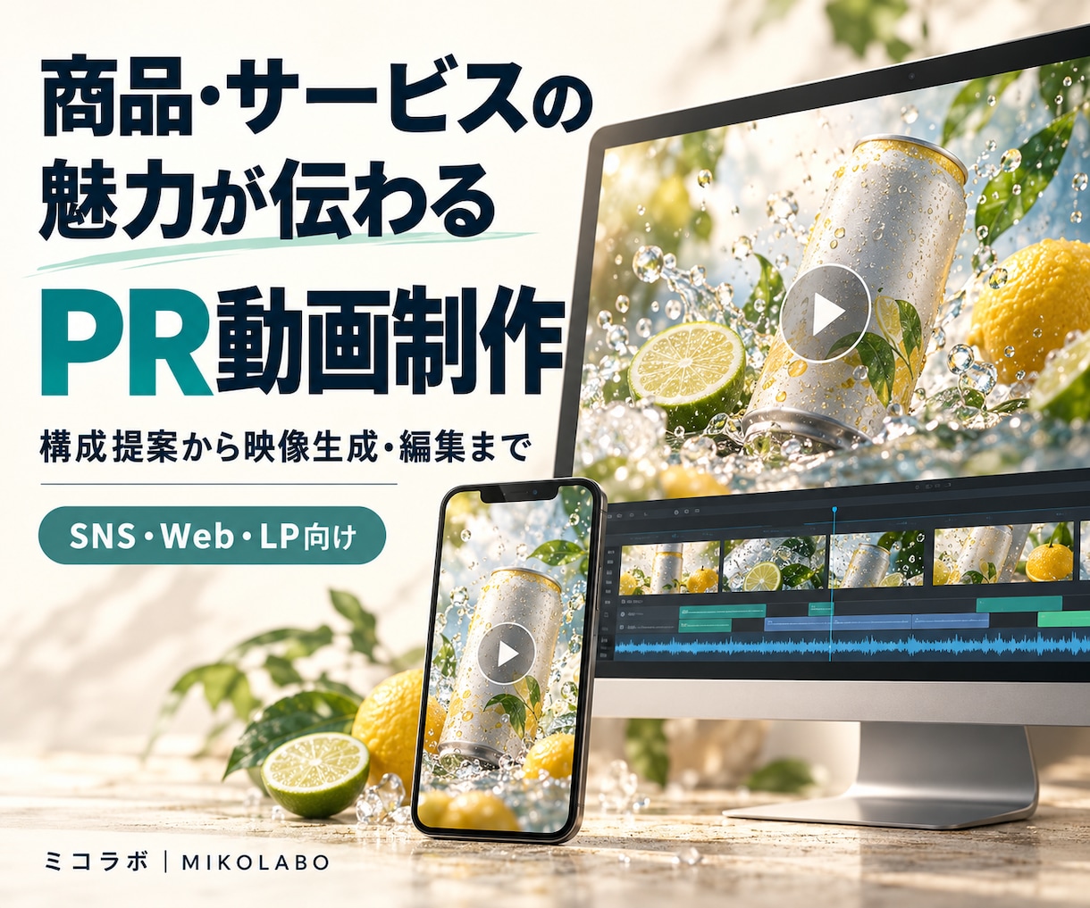 商品・サービスの魅力が伝わるPR動画を制作します ヒアリングから構成・映像制作・編集まで一貫対応 イメージ1