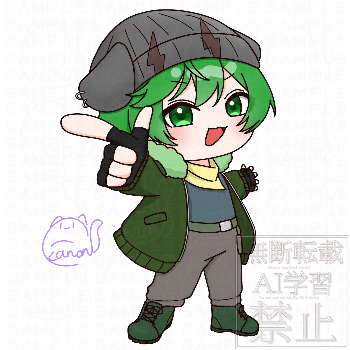ミニキャラの全身イラスト描きます シンプルでかわいいイラストお描きします！ イメージ2